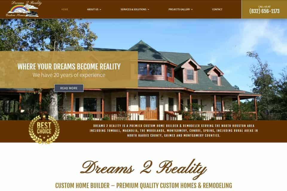 Dreams 2 Reality Custom Homes & Remodeling by WizardsWebs Design LLC